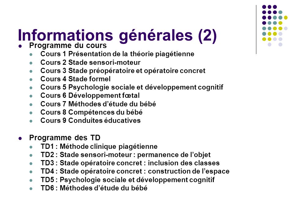 Psychologie du d veloppement Licence 2 me ann e ppt video online